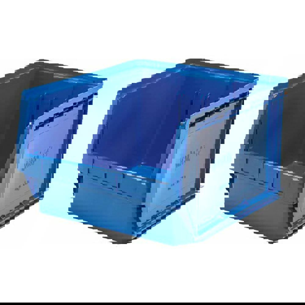 Plastic Hopper Stacking Bin: Blue