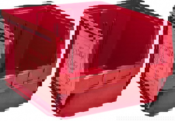 Plastic Hopper Stacking Bin: Red