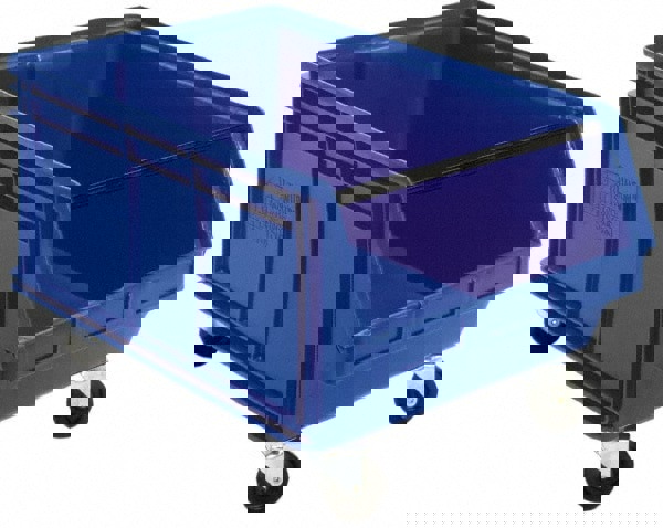 Plastic Hopper Stacking Bin: Blue