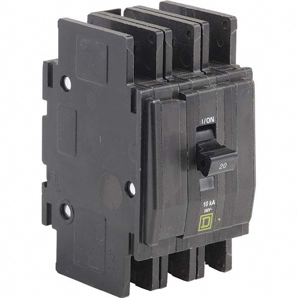 60 Amp, 240 VAC, 3 Pole, DIN Rail Mounted, Flush Mount, Surface Mount Miniature Circuit Breaker
