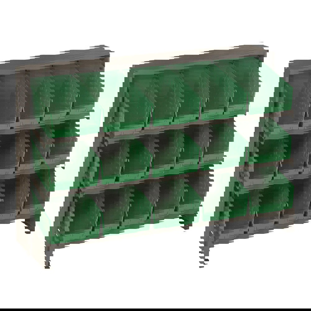 Bench Pick Rack: Bench Stand with Bins, 240 lb Capacity, 12