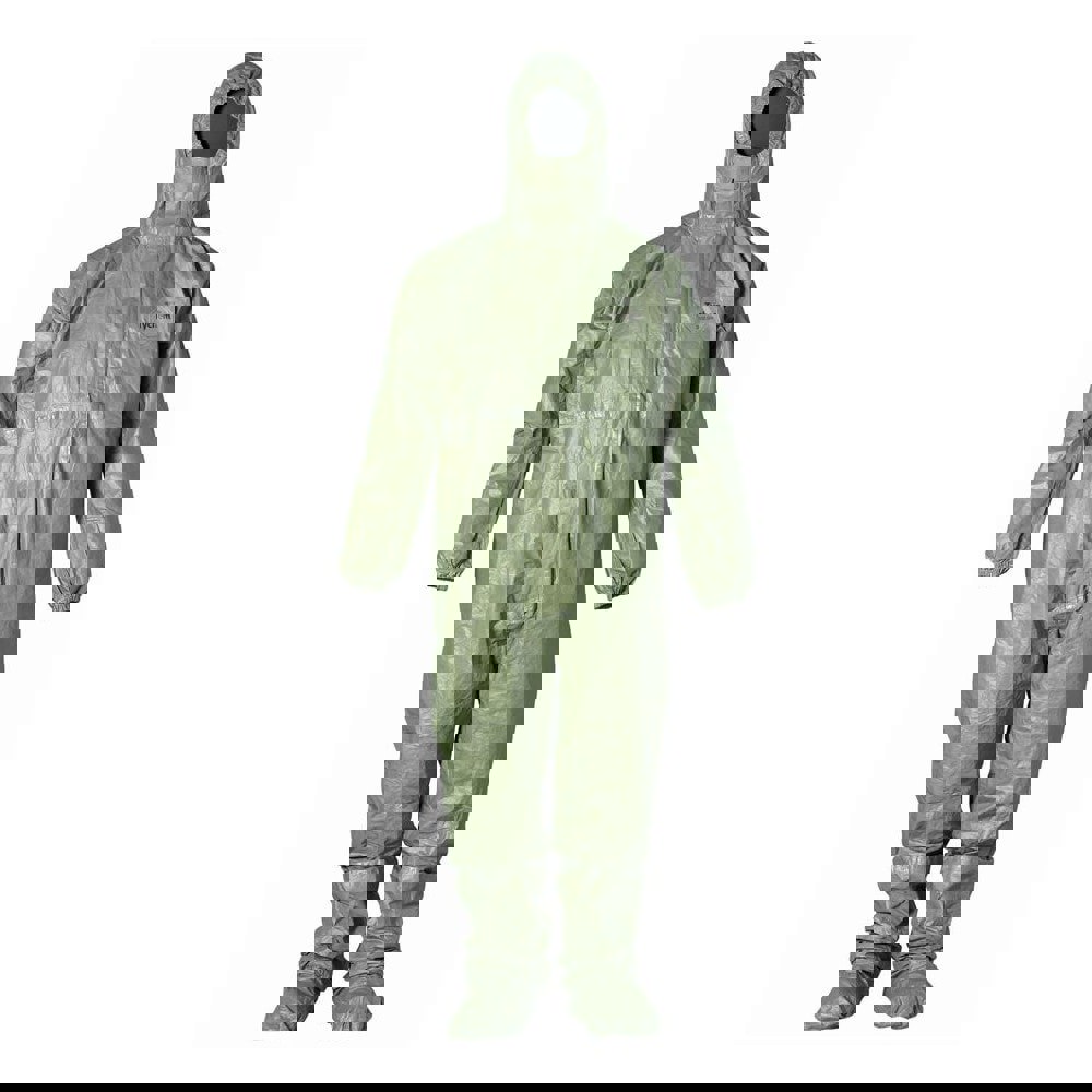 Disposable Coveralls: Size 2X-Large, 3.2 oz, Hazmat, Zipper Closure