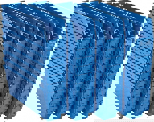 Plastic Hopper Shelf Bin: Blue