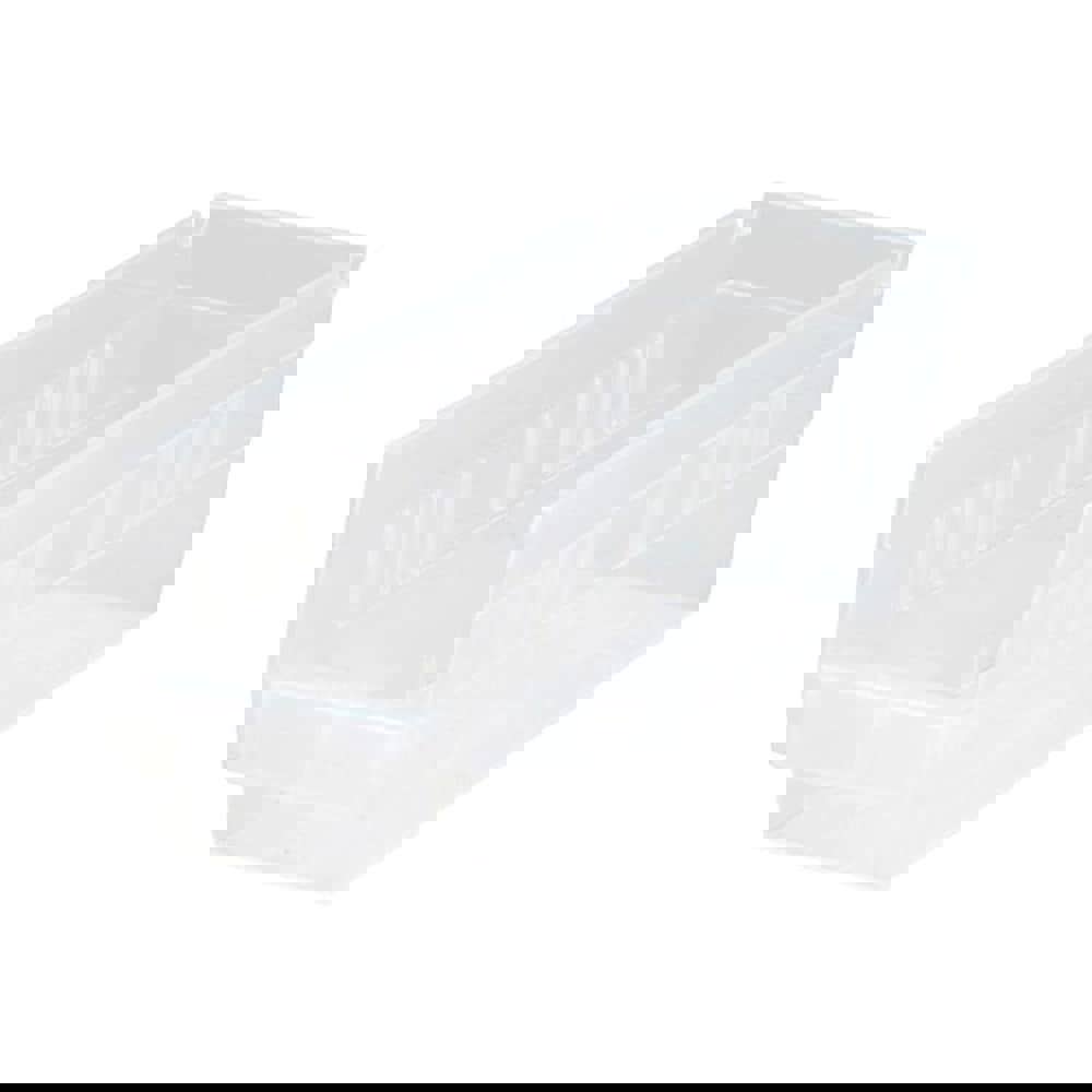 Plastic Hopper Shelf Bin: Clear