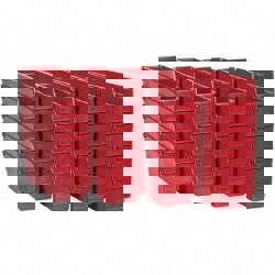 Plastic Hopper Shelf Bin: Red