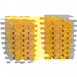 Plastic Hopper Shelf Bin: Yellow