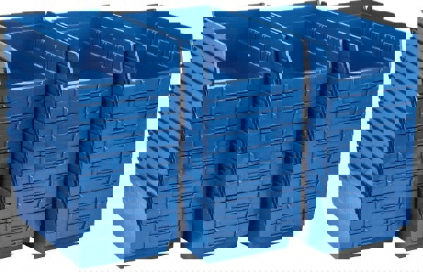 Plastic Hopper Shelf Bin: Blue