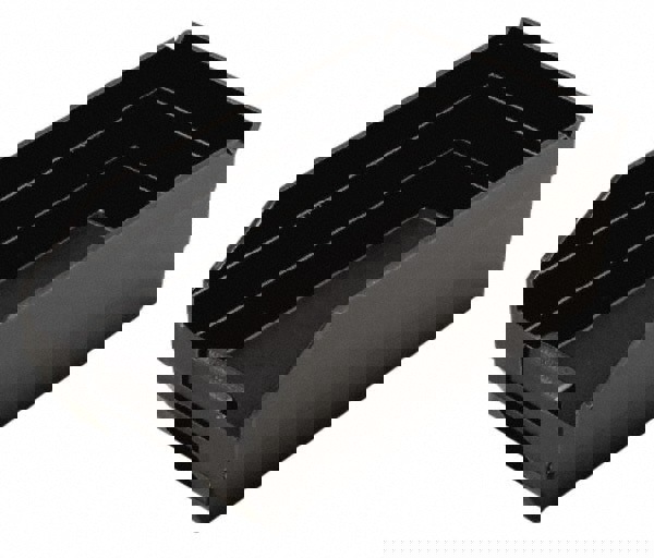 Plastic Hopper Shelf Bin: Black