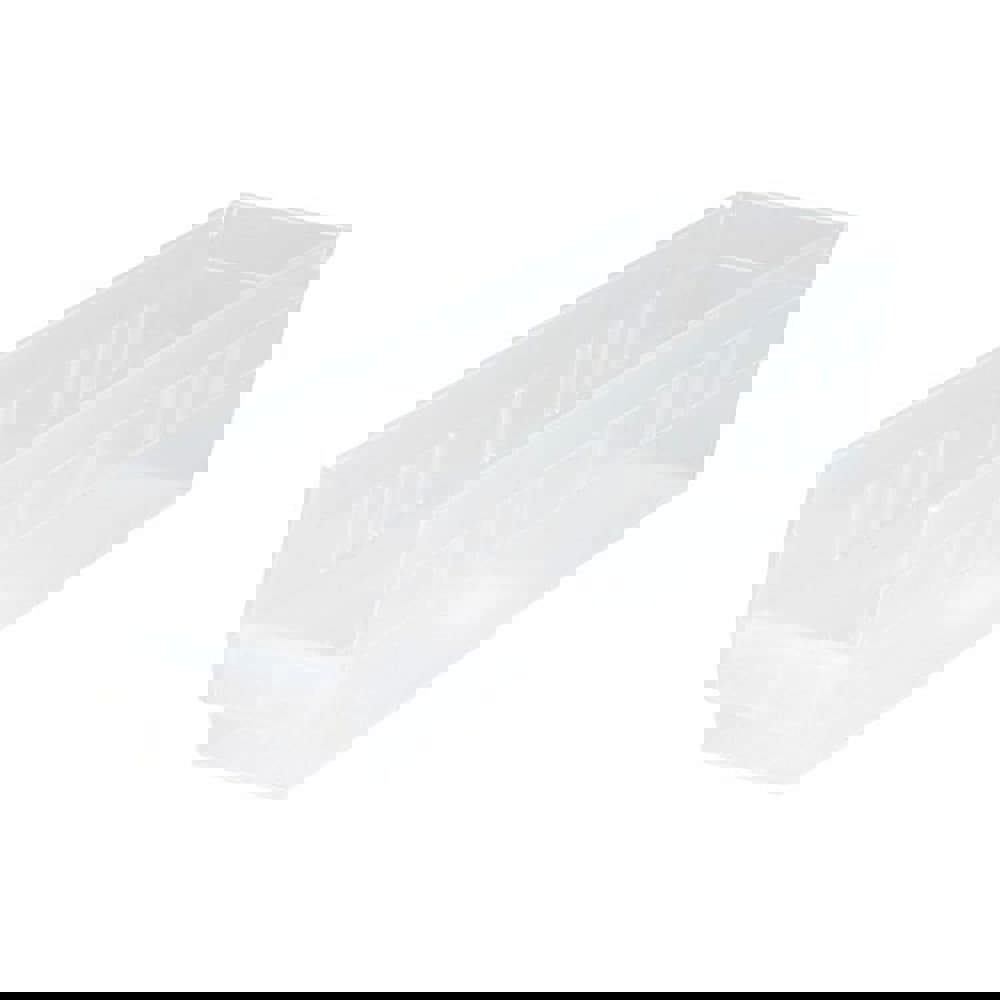 Plastic Hopper Shelf Bin: Clear