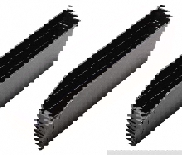 Plastic Hopper Shelf Bin: Black