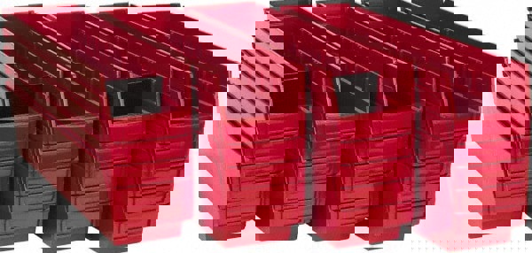 Plastic Hopper Shelf Bin: Red