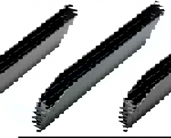 Plastic Hopper Shelf Bin: Black