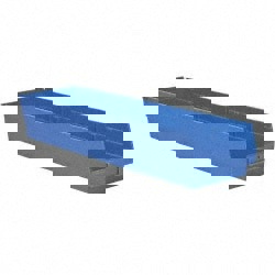 Plastic Hopper Shelf Bin: Blue