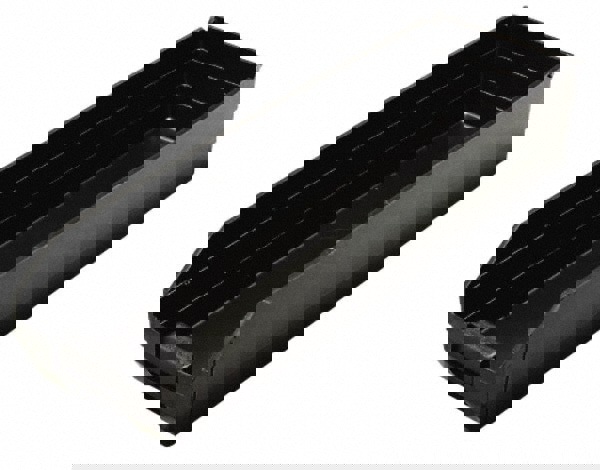 Plastic Hopper Shelf Bin: Black