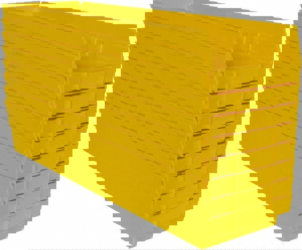 Plastic Hopper Shelf Bin: Yellow