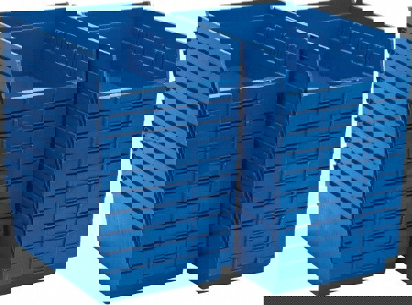 Plastic Hopper Shelf Bin: Blue