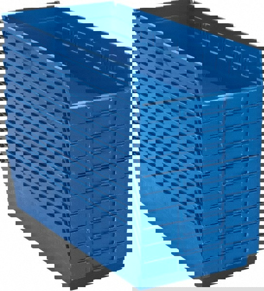 Plastic Hopper Shelf Bin: Blue