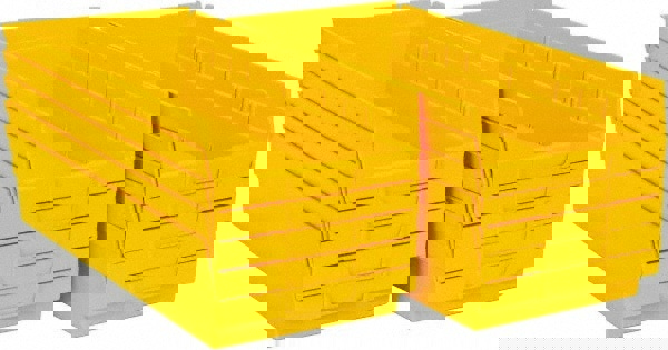 Plastic Hopper Shelf Bin: Yellow