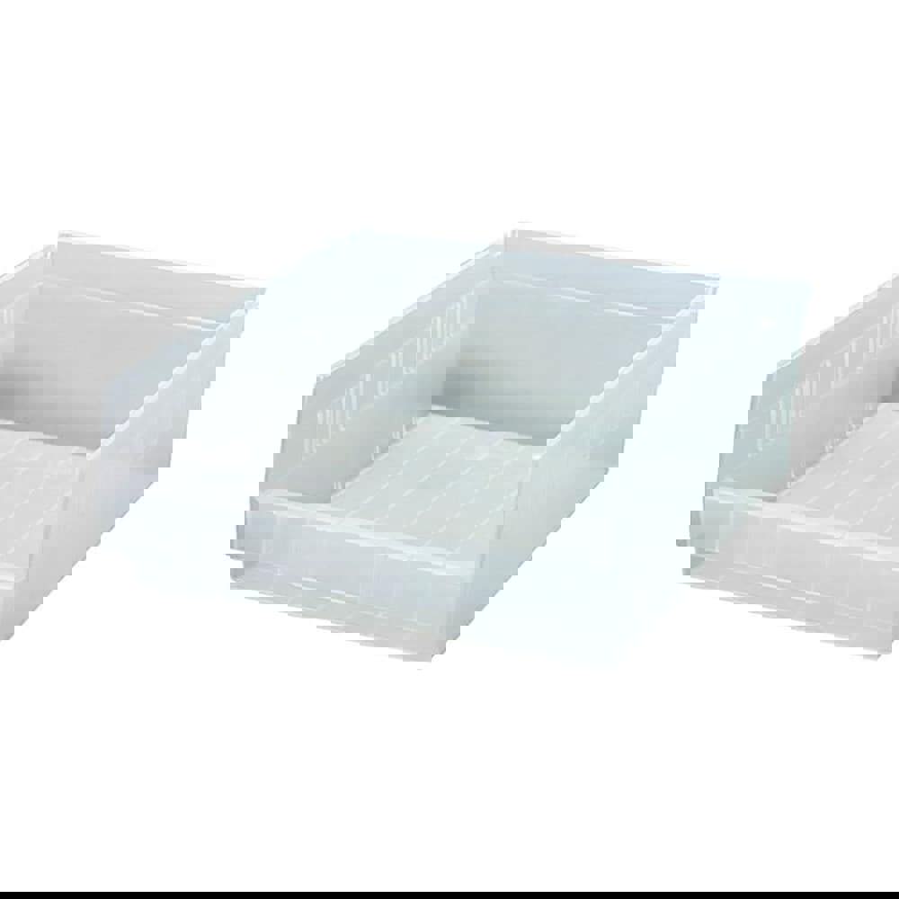 Plastic Hopper Shelf Bin: Clear