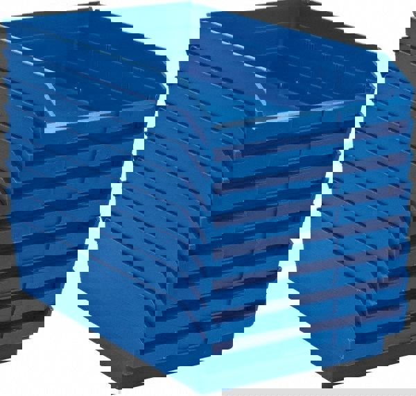 Plastic Hopper Shelf Bin: Blue