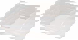 Plastic Hopper Shelf Bin: Clear