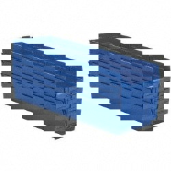 Plastic Hopper Shelf Bin: Blue