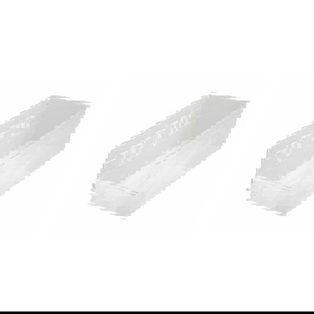 Plastic Hopper Shelf Bin: Clear