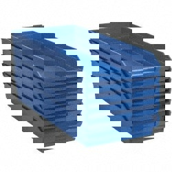 Plastic Hopper Shelf Bin: Blue