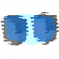 Plastic Hopper Shelf Bin: Blue