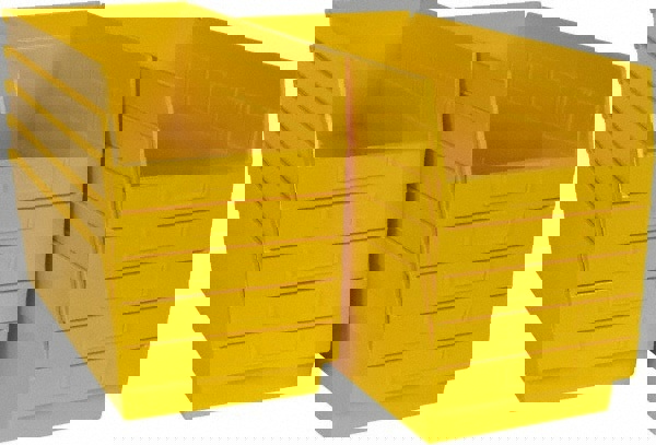 Plastic Hopper Shelf Bin: Yellow