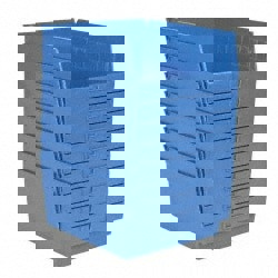 Plastic Hopper Shelf Bin: Blue