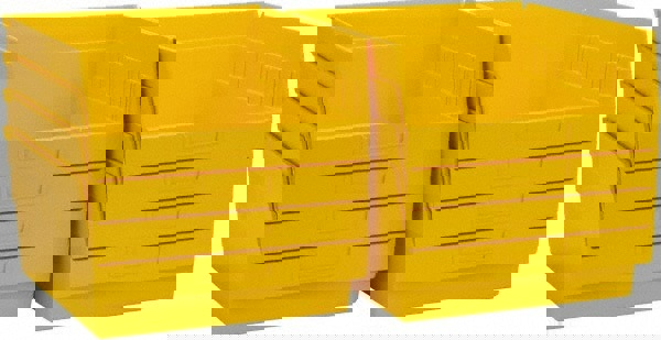 Plastic Hopper Shelf Bin: Yellow