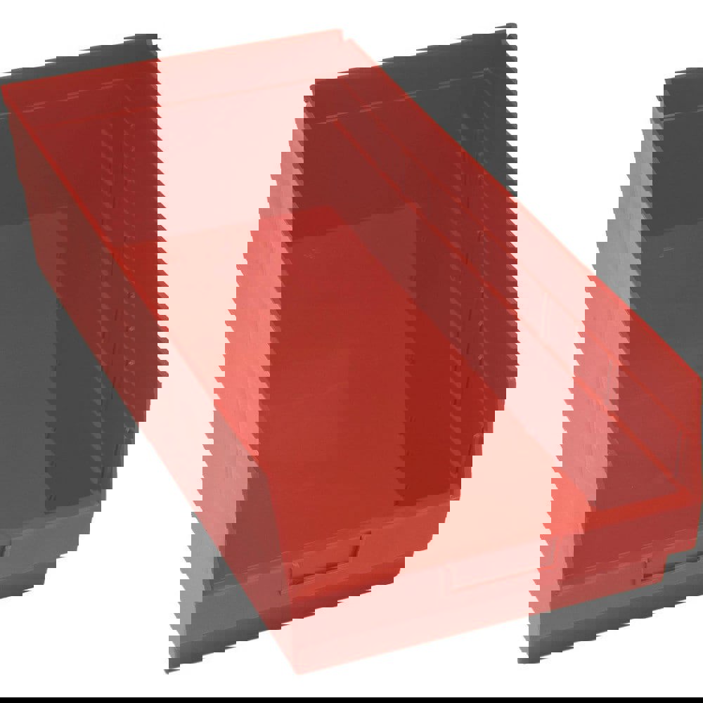 Plastic Hopper Shelf Bin: Red