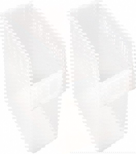 Plastic Hopper Shelf Bin: Clear