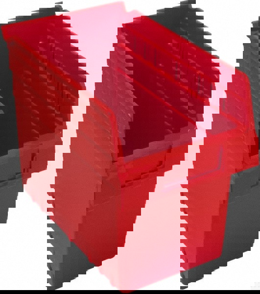 Plastic Hopper Shelf Bin: Red