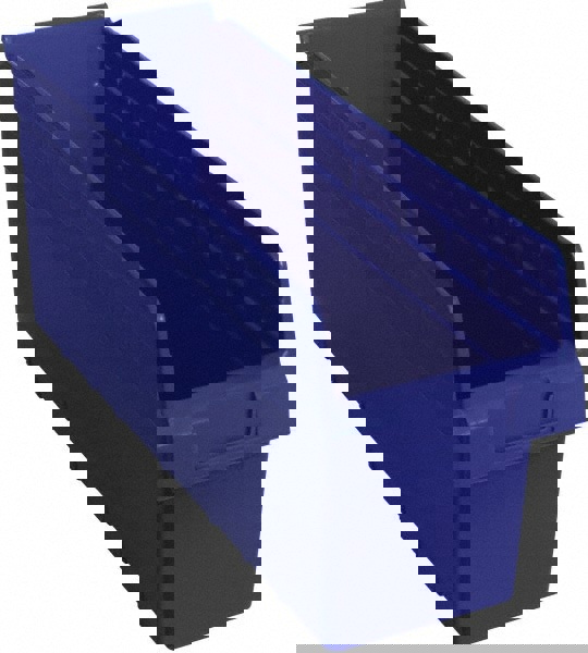 Plastic Hopper Shelf Bin: Blue