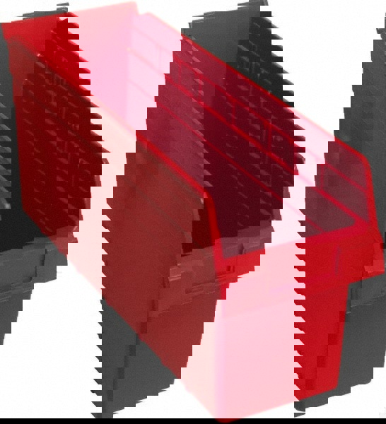 Plastic Hopper Shelf Bin: Red