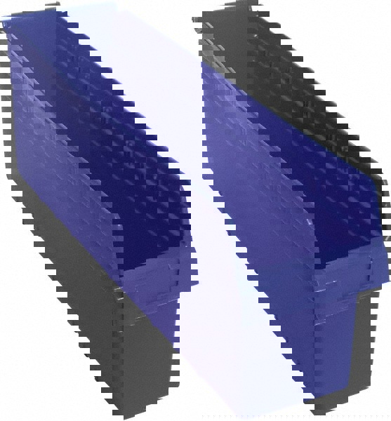 Plastic Hopper Shelf Bin: Blue