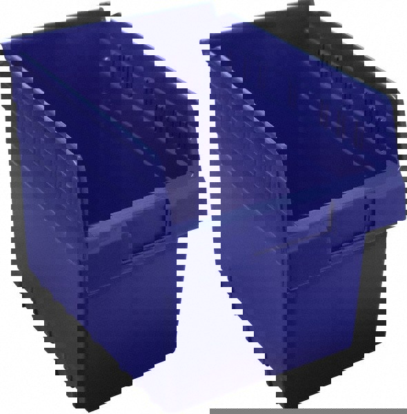 Plastic Hopper Shelf Bin: Blue