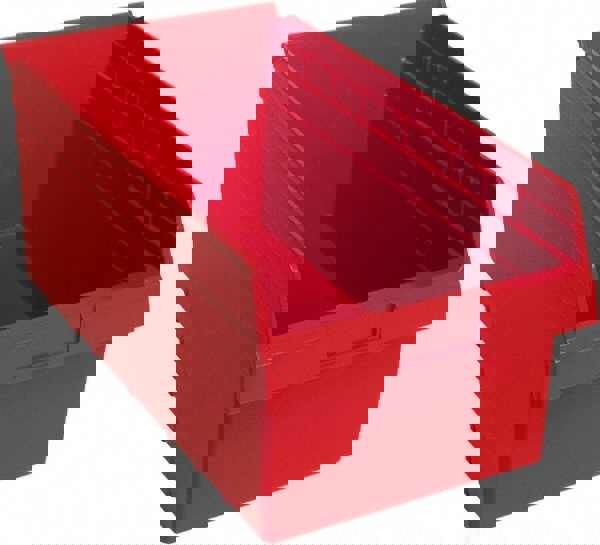 Plastic Hopper Shelf Bin: Red