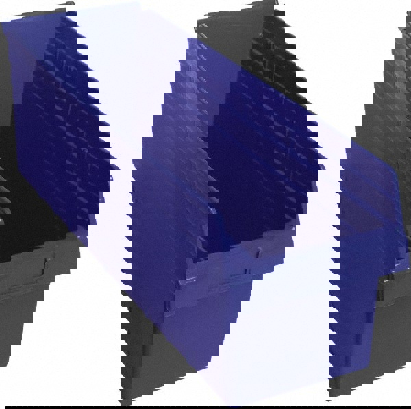 Plastic Hopper Shelf Bin: Blue