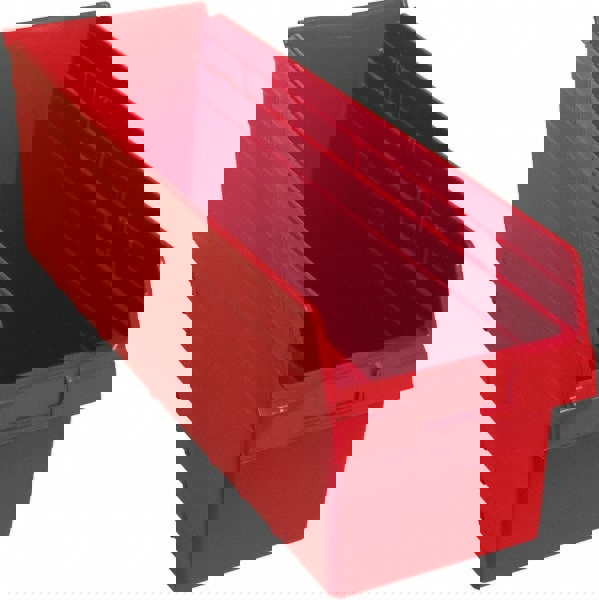 Plastic Hopper Shelf Bin: Red