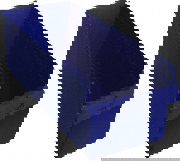 Plastic Hopper Shelf Bin: Blue