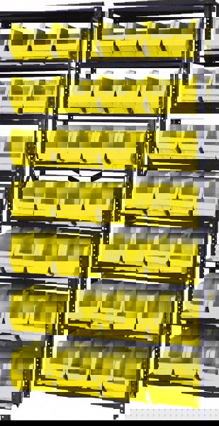 Open Hopper Storage Unit Pick Rack: Open Hopper Storage Unit with Bins, 12