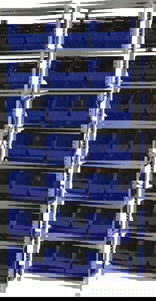 Open Hopper Storage Unit Pick Rack: Open Hopper Storage Unit with Bins, 18