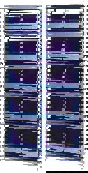 Open Hopper Storage Unit Pick Rack: Open Hopper Storage Unit with Bins, 18