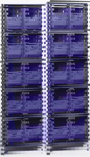 Open Hopper Storage Unit Pick Rack: Open Hopper Storage Unit with Bins, 18