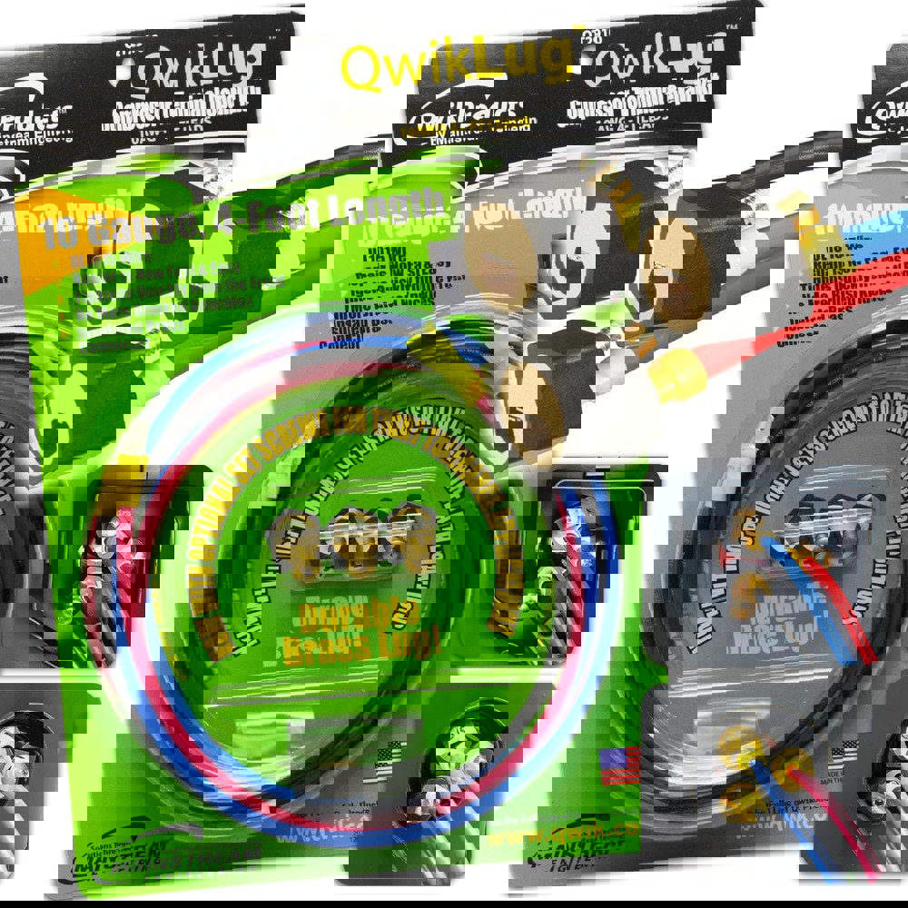 QwikLug Compressor Terminal Repair Kit 10AWG 4FT Leads