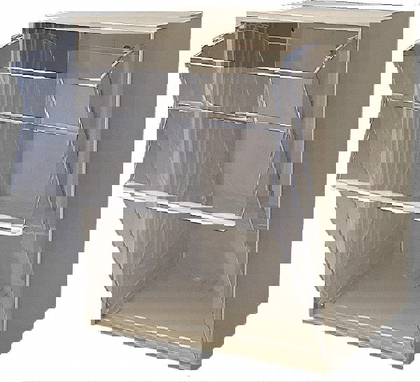 Single Compartment Ivory Small Parts Tip Out Stacking Bin Organizer