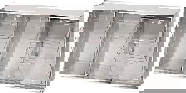 3 Compartment White Small Parts Tip Out Stacking Bin Organizer